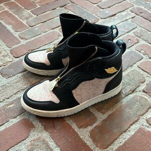 Jordan Black and Pink Women's Sneakers